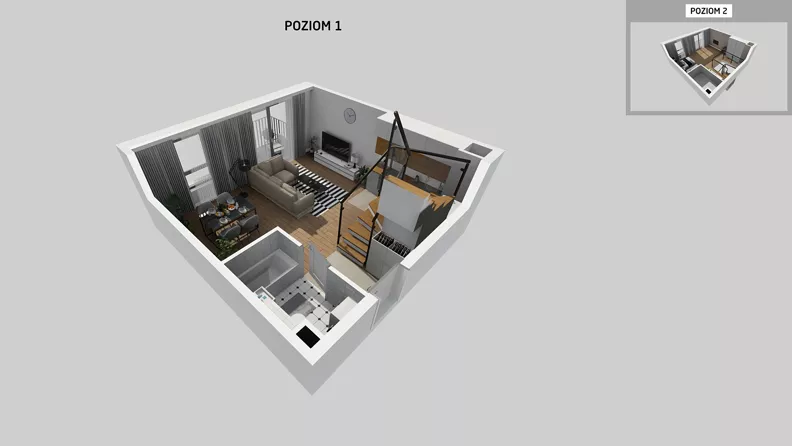 1 pokój, mieszkanie 68,56 m², piętro 2, oferta nr A/17, Osiedle Park Świetlików, Wrocław, Maślice, Aleja Śliwowa 21