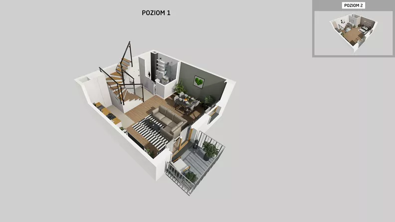 1 pokój, mieszkanie 68,56 m², piętro 2, oferta nr A/17, Osiedle Park Świetlików, Wrocław, Maślice, Aleja Śliwowa 21