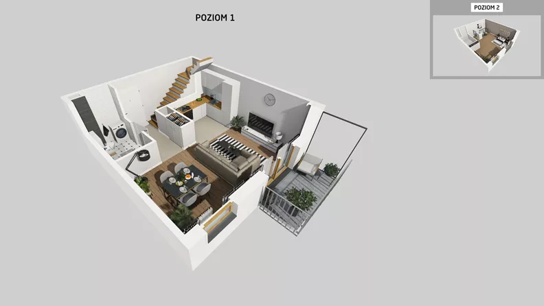 1 pokój, mieszkanie 64,65 m², piętro 2, oferta nr A/28, Osiedle Park Świetlików, Wrocław, Maślice, Aleja Śliwowa 21