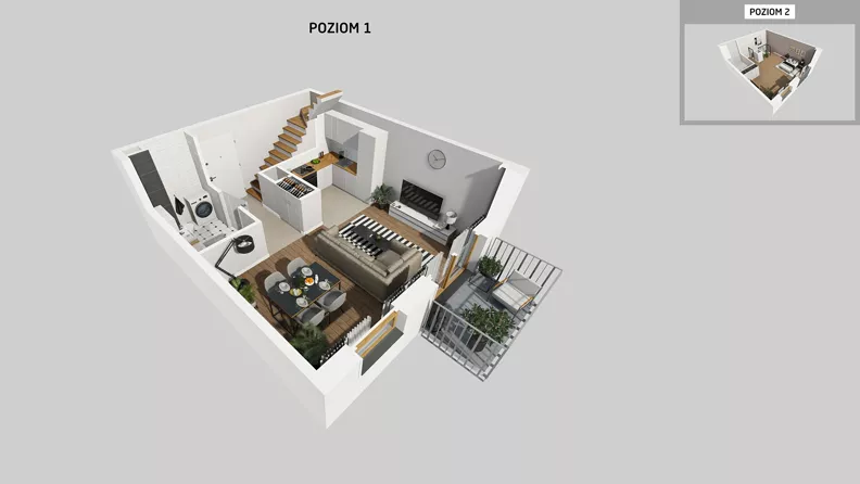 1 pokój, mieszkanie 61,63 m², piętro 2, oferta nr A/29, Osiedle Park Świetlików, Wrocław, Maślice, Aleja Śliwowa 21
