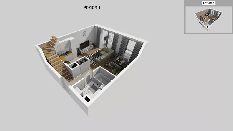 1 pokój, mieszkanie 62,55 m², piętro 2, oferta nr A/58, Osiedle Park Świetlików, Wrocław, Maślice, Aleja Śliwowa 21
