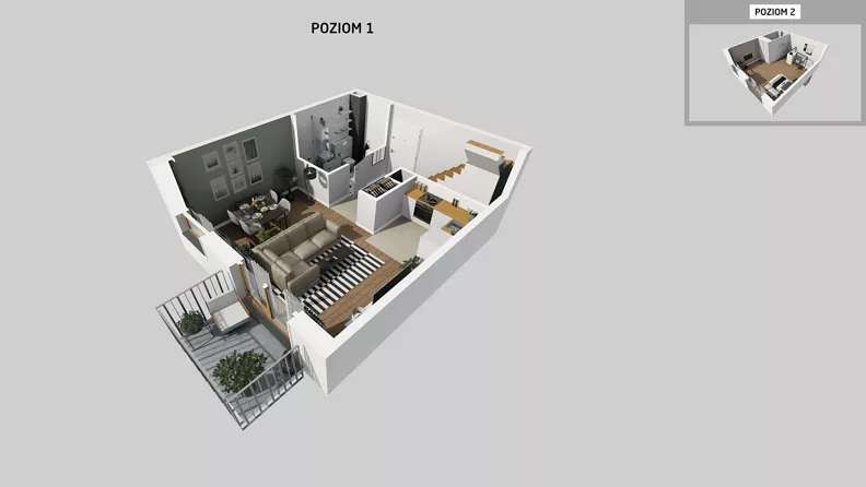 1 pokój, mieszkanie 62,55 m², piętro 2, oferta nr A/58, Osiedle Park Świetlików, Wrocław, Maślice, Aleja Śliwowa 21