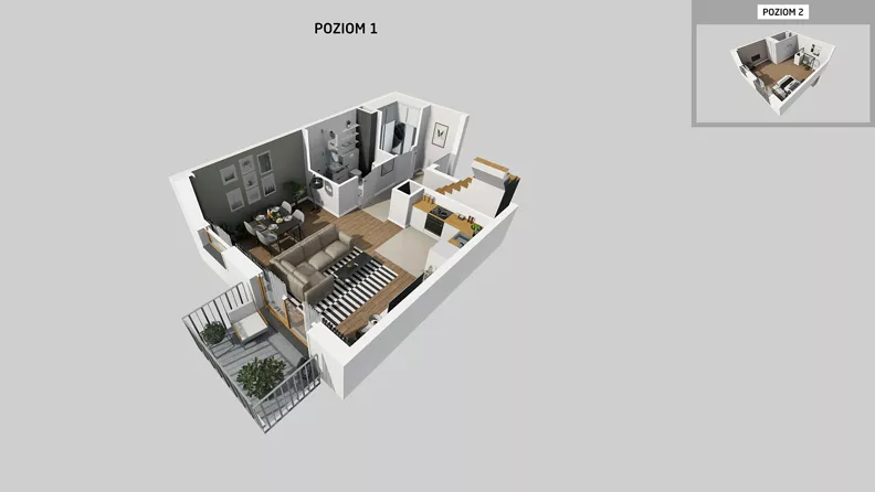 1 pokój, mieszkanie 67,86 m², piętro 2, oferta nr A/59, Osiedle Park Świetlików, Wrocław, Maślice, Aleja Śliwowa 21