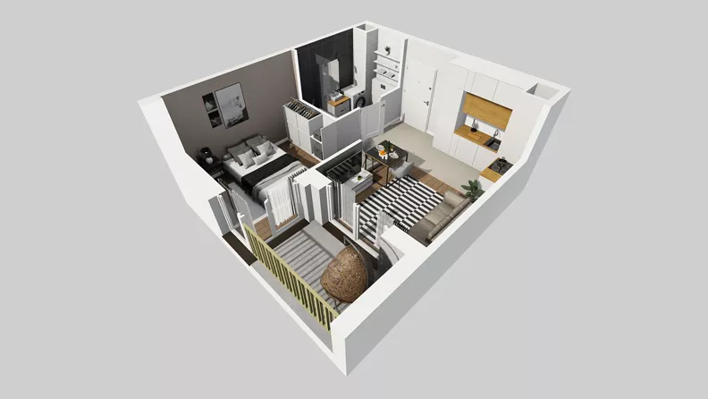 1 pokój, mieszkanie 32,20 m², piętro 1, oferta nr C/135, Przystanek Prądnik 2, Kraków, Prądnik Biały, Górka Narodowa, ul. Meiera