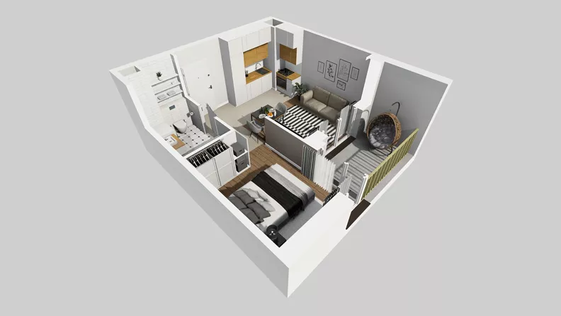 1 pokój, mieszkanie 32,20 m², piętro 1, oferta nr C/135, Przystanek Prądnik 2, Kraków, Prądnik Biały, Górka Narodowa, ul. Meiera