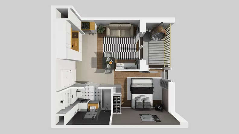 1 pokój, mieszkanie 32,20 m², piętro 7, oferta nr C/171, Przystanek Prądnik 2, Kraków, Prądnik Biały, Górka Narodowa, ul. Meiera