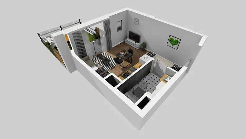 1 pokój, mieszkanie 26,57 m², parter, oferta nr B/2, Metro Zachód 8 bud. B i D, Warszawa, Bemowo, Chrzanów, ul. Szeligowska