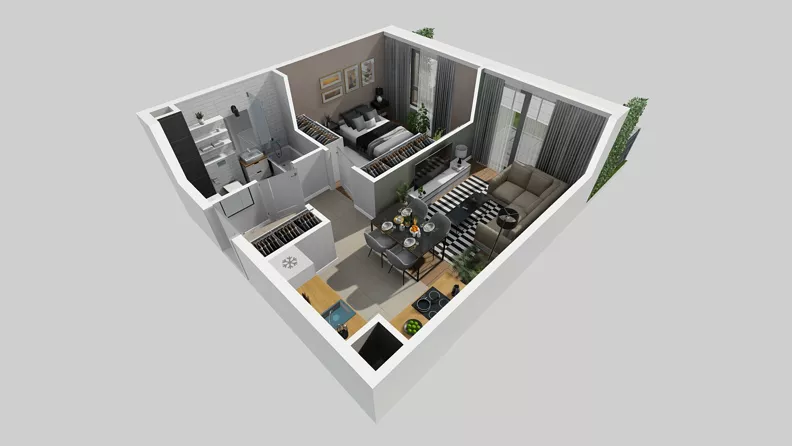 2 pokoje, mieszkanie 39,28 m², parter, oferta nr A/5, Osiedle Park Świetlików, Wrocław, Maślice, Aleja Śliwowa 21