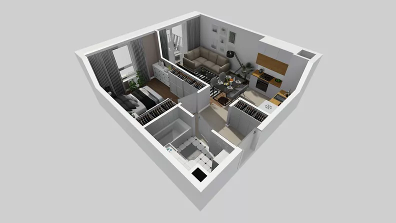 2 pokoje, mieszkanie 39,28 m², piętro 1, oferta nr A/11, Osiedle Park Świetlików, Wrocław, Maślice, Aleja Śliwowa 21