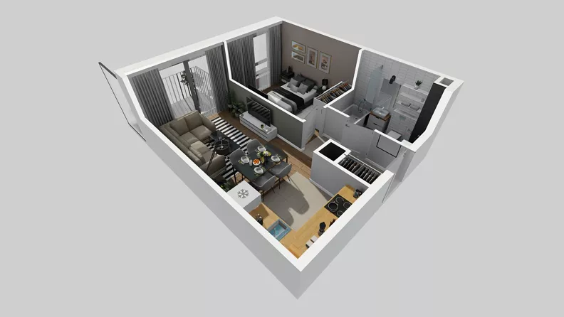 2 pokoje, mieszkanie 37,74 m², piętro 1, oferta nr A/24, Osiedle Park Świetlików, Wrocław, Maślice, Aleja Śliwowa 21