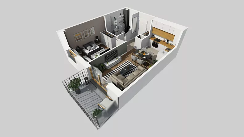 2 pokoje, mieszkanie 37,74 m², piętro 1, oferta nr A/24, Osiedle Park Świetlików, Wrocław, Maślice, Aleja Śliwowa 21