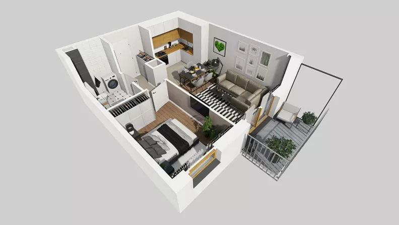 2 pokoje, mieszkanie 37,74 m², piętro 1, oferta nr A/24, Osiedle Park Świetlików, Wrocław, Maślice, Aleja Śliwowa 21