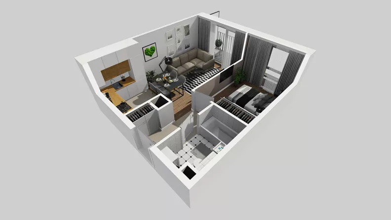 2 pokoje, mieszkanie 37,74 m², piętro 1, oferta nr A/24, Osiedle Park Świetlików, Wrocław, Maślice, Aleja Śliwowa 21