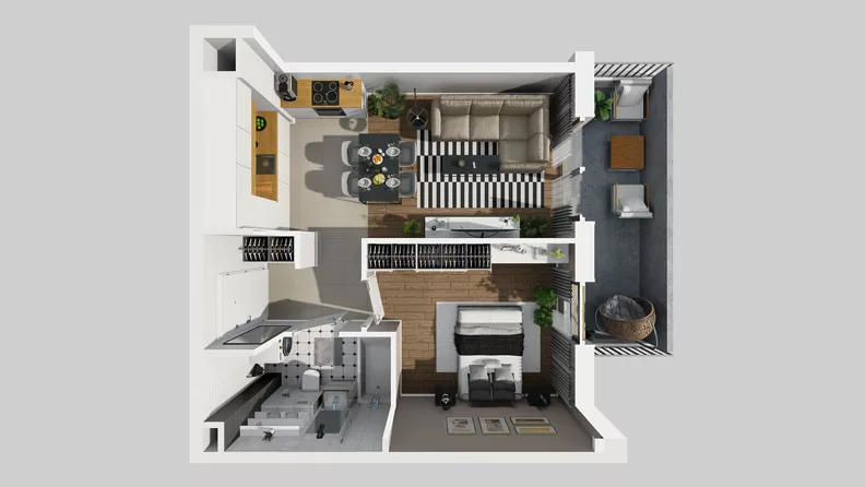 2 pokoje, mieszkanie 40,08 m², parter, oferta nr A/32, Osiedle Park Świetlików, Wrocław, Maślice, Aleja Śliwowa 21