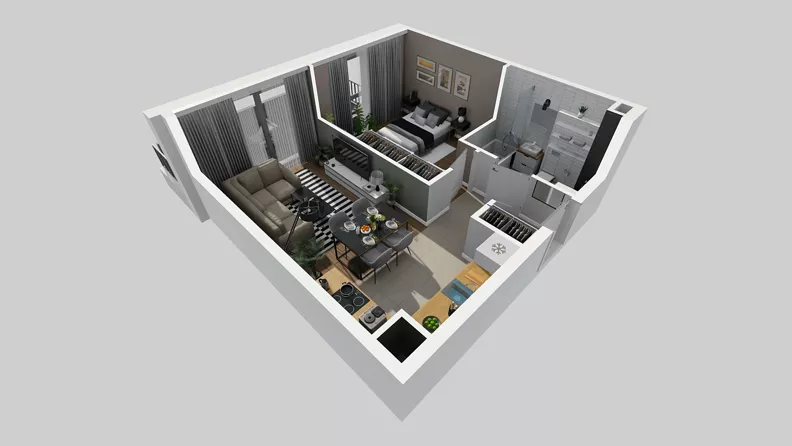2 pokoje, mieszkanie 40,08 m², parter, oferta nr A/32, Osiedle Park Świetlików, Wrocław, Maślice, Aleja Śliwowa 21