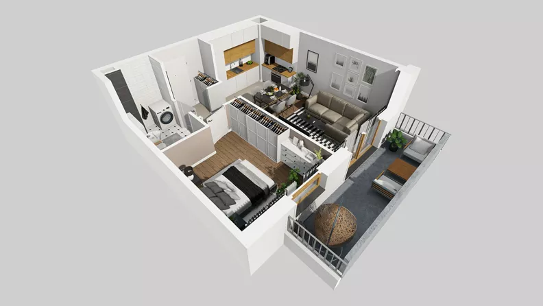 2 pokoje, mieszkanie 40,08 m², parter, oferta nr A/32, Osiedle Park Świetlików, Wrocław, Maślice, Aleja Śliwowa 21