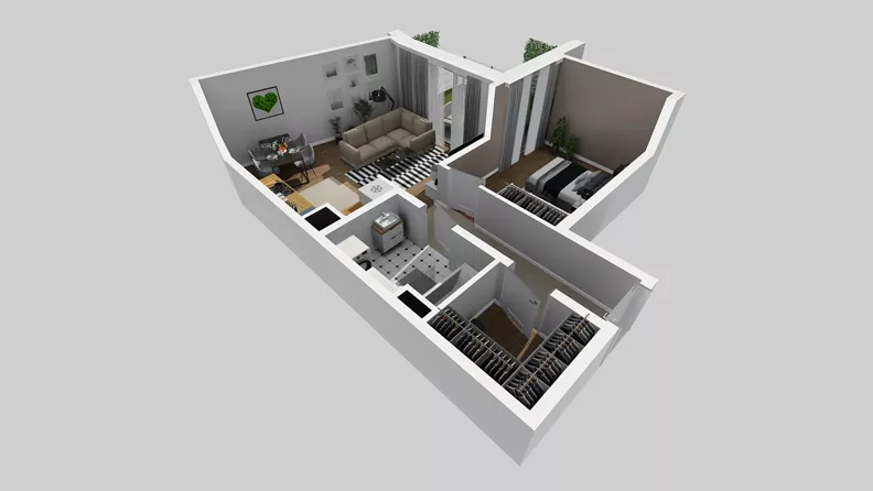 2 pokoje, mieszkanie 50,14 m², parter, oferta nr A/35, Osiedle Park Świetlików, Wrocław, Maślice, Aleja Śliwowa 21