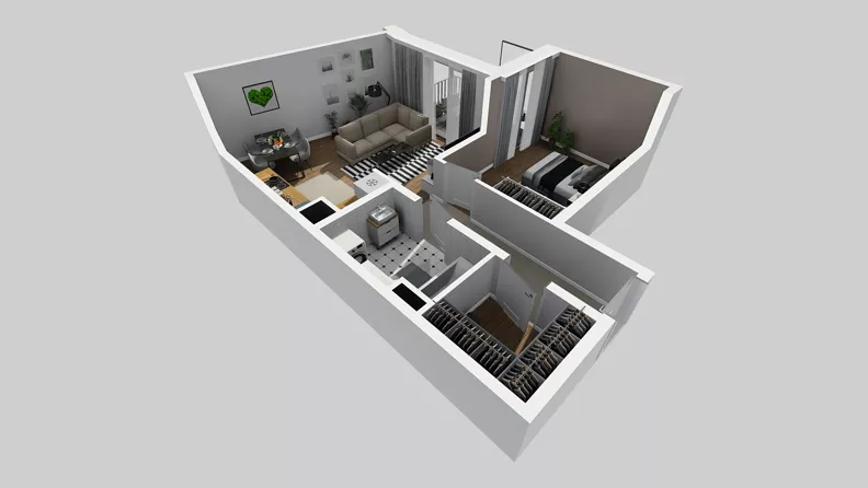 2 pokoje, mieszkanie 50,14 m², piętro 1, oferta nr A/40, Osiedle Park Świetlików, Wrocław, Maślice, Aleja Śliwowa 21