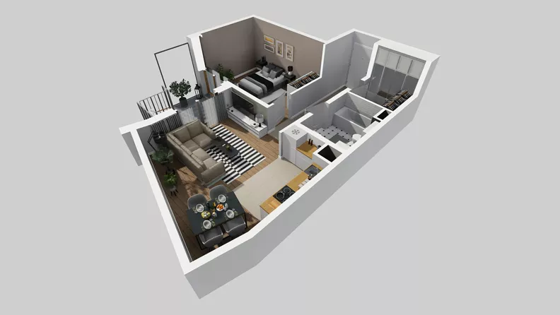 2 pokoje, mieszkanie 50,14 m², piętro 1, oferta nr A/40, Osiedle Park Świetlików, Wrocław, Maślice, Aleja Śliwowa 21