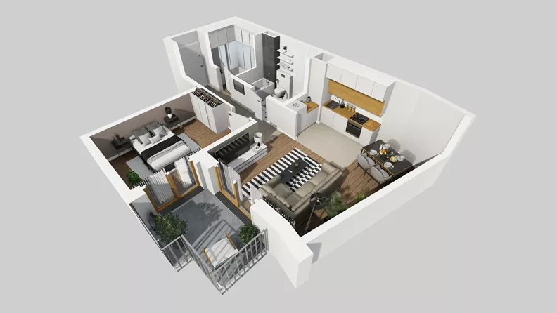 2 pokoje, mieszkanie 50,14 m², piętro 1, oferta nr A/40, Osiedle Park Świetlików, Wrocław, Maślice, Aleja Śliwowa 21