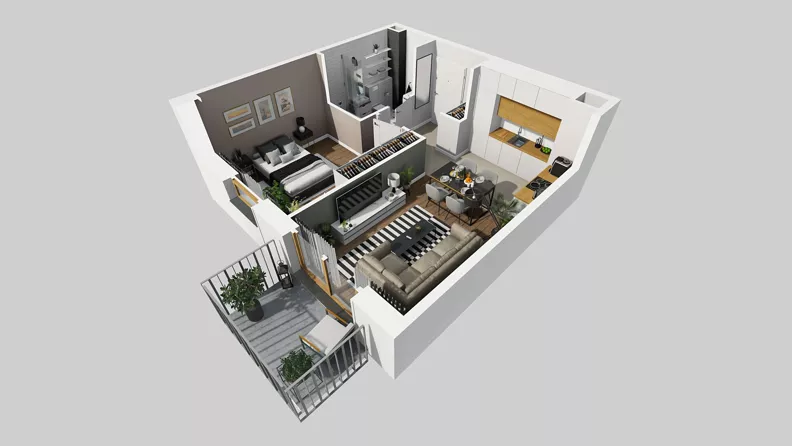 2 pokoje, mieszkanie 40,08 m², piętro 2, oferta nr A/42, Osiedle Park Świetlików, Wrocław, Maślice, Aleja Śliwowa 21