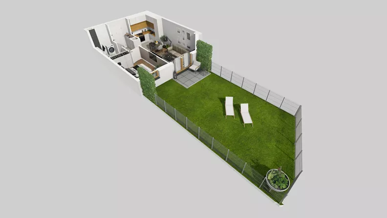 2 pokoje, mieszkanie 36,57 m², parter, oferta nr A/48, Osiedle Park Świetlików, Wrocław, Maślice, Aleja Śliwowa 21