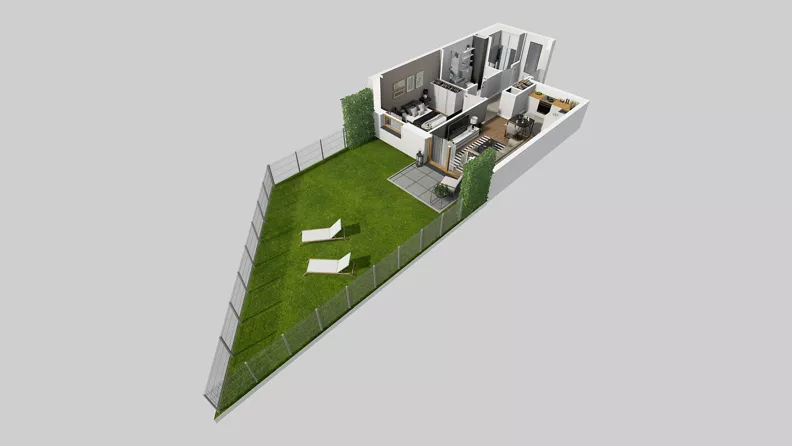 2 pokoje, mieszkanie 41,42 m², parter, oferta nr A/49, Osiedle Park Świetlików, Wrocław, Maślice, Aleja Śliwowa 21