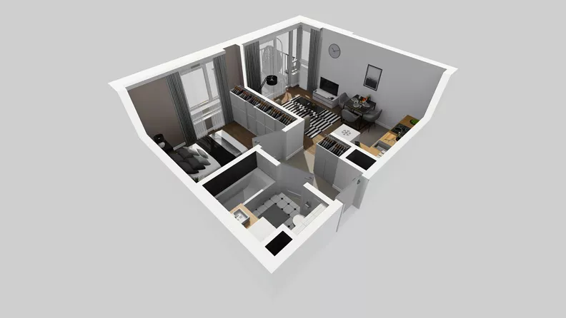 2 pokoje, mieszkanie 34,40 m², piętro 2, oferta nr D/20, Osiedle Wilno 8.1.2, Warszawa, Targówek, Elsnerów, ul. Bukowiecka