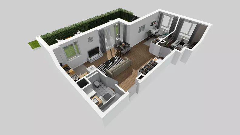 2 pokoje, mieszkanie 57,56 m², parter, oferta nr C/3, Osiedle Wilno 8.1.2, Warszawa, Targówek, Elsnerów, ul. Bukowiecka
