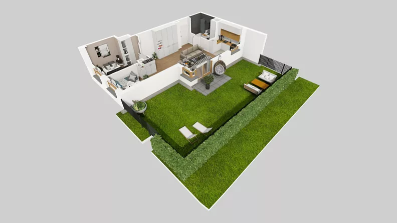2 pokoje, mieszkanie 57,56 m², parter, oferta nr C/3, Osiedle Wilno 8.1.2, Warszawa, Targówek, Elsnerów, ul. Bukowiecka