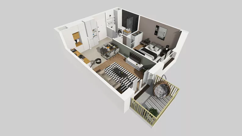 2 pokoje, mieszkanie 42,01 m², piętro 1, oferta nr C/2, Przystanek Prądnik 2, Kraków, Prądnik Biały, Górka Narodowa, ul. Meiera