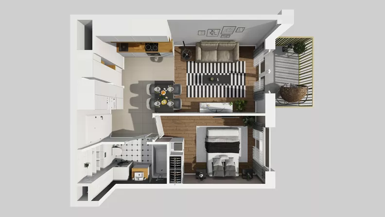 2 pokoje, mieszkanie 39,72 m², piętro 3, oferta nr C/23, Przystanek Prądnik 2, Kraków, Prądnik Biały, Górka Narodowa, ul. Meiera