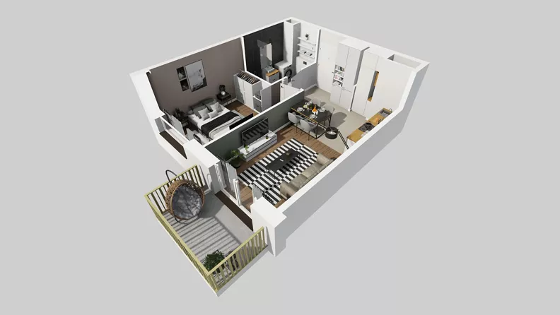 2 pokoje, mieszkanie 39,72 m², piętro 3, oferta nr C/23, Przystanek Prądnik 2, Kraków, Prądnik Biały, Górka Narodowa, ul. Meiera