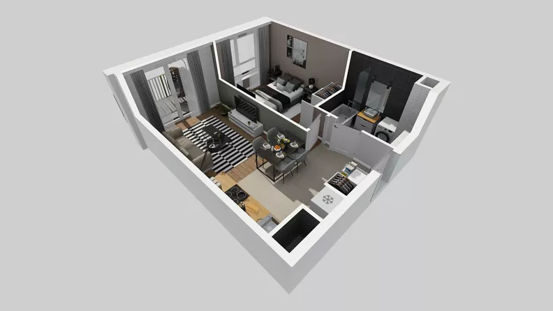 2 pokoje, mieszkanie 39,72 m², piętro 4, oferta nr C/31, Przystanek Prądnik 2, Kraków, Prądnik Biały, Górka Narodowa, ul. Meiera