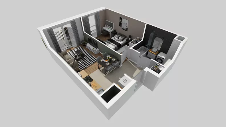 2 pokoje, mieszkanie 42,02 m², piętro 4, oferta nr C/32, Przystanek Prądnik 2, Kraków, Prądnik Biały, Górka Narodowa, ul. Meiera