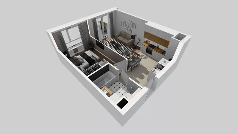 2 pokoje, mieszkanie 39,77 m², piętro 5, oferta nr C/35, Przystanek Prądnik 2, Kraków, Prądnik Biały, Górka Narodowa, ul. Meiera