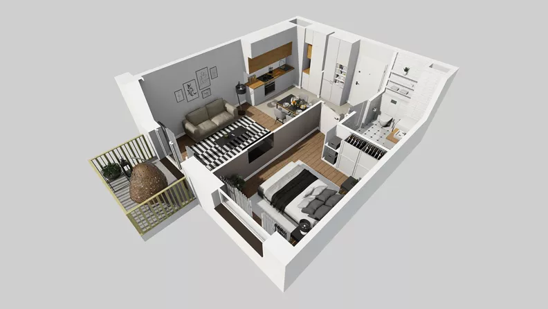 2 pokoje, mieszkanie 39,77 m², piętro 5, oferta nr C/35, Przystanek Prądnik 2, Kraków, Prądnik Biały, Górka Narodowa, ul. Meiera