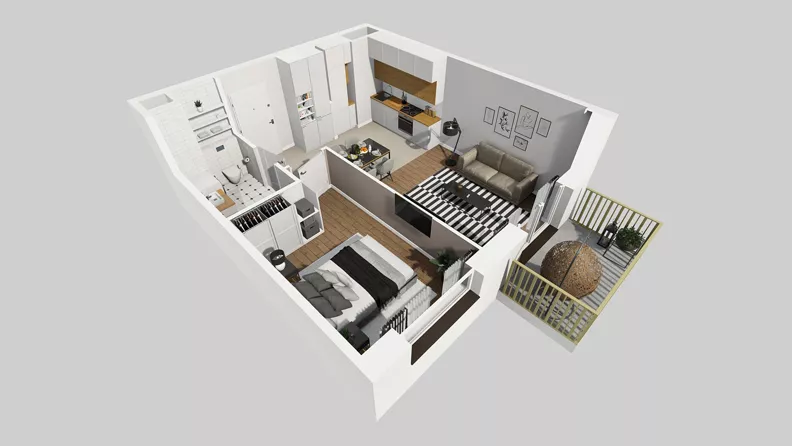 2 pokoje, mieszkanie 41,77 m², piętro 5, oferta nr C/38, Przystanek Prądnik 2, Kraków, Prądnik Biały, Górka Narodowa, ul. Meiera