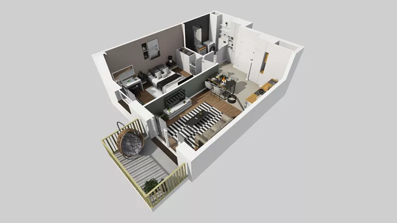 2 pokoje, mieszkanie 42,02 m², piętro 5, oferta nr C/40, Przystanek Prądnik 2, Kraków, Prądnik Biały, Górka Narodowa, ul. Meiera