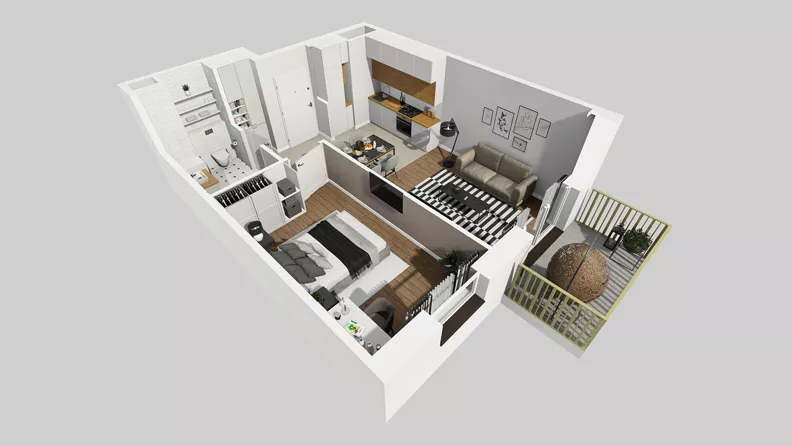 2 pokoje, mieszkanie 42,02 m², piętro 5, oferta nr C/40, Przystanek Prądnik 2, Kraków, Prądnik Biały, Górka Narodowa, ul. Meiera