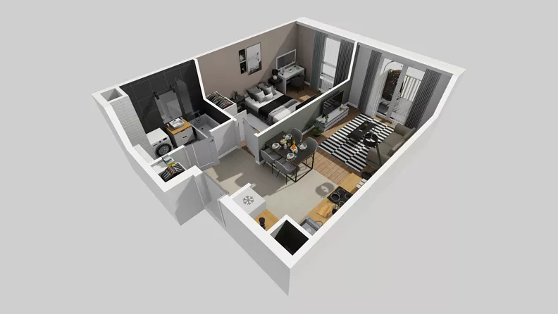 2 pokoje, mieszkanie 42,38 m², piętro 5, oferta nr C/41, Przystanek Prądnik 2, Kraków, Prądnik Biały, Górka Narodowa, ul. Meiera