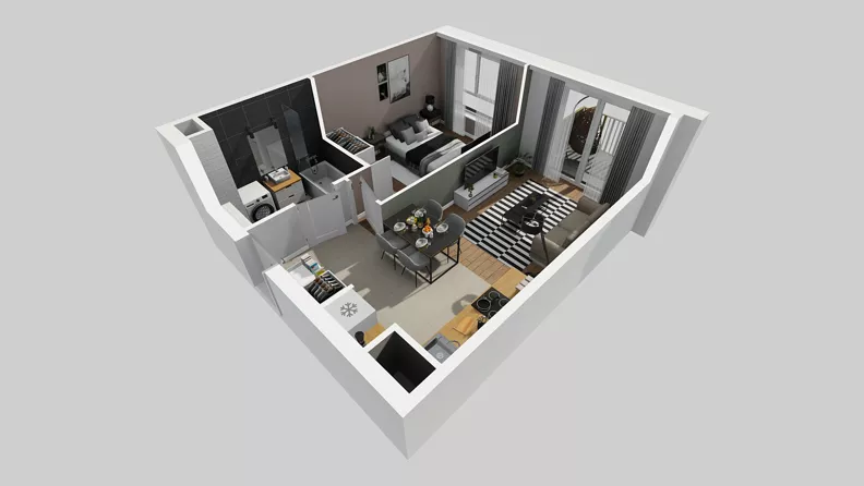 2 pokoje, mieszkanie 39,77 m², piętro 6, oferta nr C/43, Przystanek Prądnik 2, Kraków, Prądnik Biały, Górka Narodowa, ul. Meiera