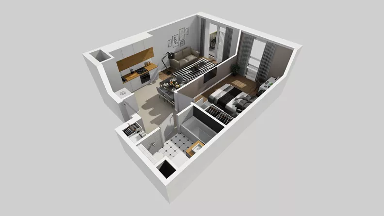 2 pokoje, mieszkanie 42,02 m², piętro 6, oferta nr C/48, Przystanek Prądnik 2, Kraków, Prądnik Biały, Górka Narodowa, ul. Meiera