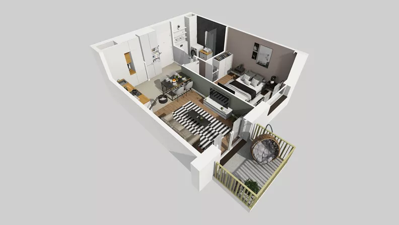 2 pokoje, mieszkanie 39,77 m², piętro 7, oferta nr C/51, Przystanek Prądnik 2, Kraków, Prądnik Biały, Górka Narodowa, ul. Meiera