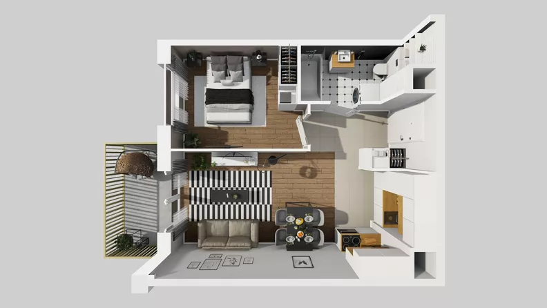 2 pokoje, mieszkanie 40,06 m², piętro 7, oferta nr C/53, Przystanek Prądnik 2, Kraków, Prądnik Biały, Górka Narodowa, ul. Meiera