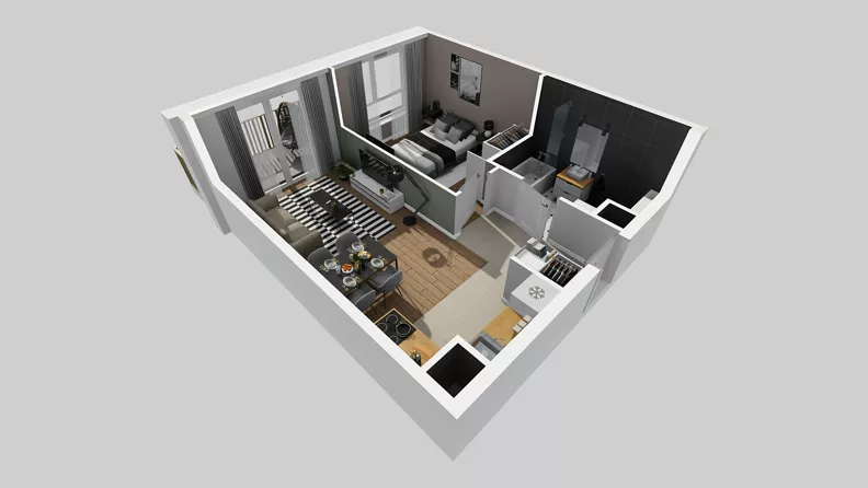 2 pokoje, mieszkanie 40,06 m², piętro 7, oferta nr C/53, Przystanek Prądnik 2, Kraków, Prądnik Biały, Górka Narodowa, ul. Meiera