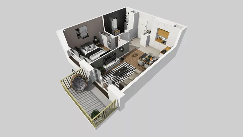 2 pokoje, mieszkanie 40,06 m², piętro 7, oferta nr C/53, Przystanek Prądnik 2, Kraków, Prądnik Biały, Górka Narodowa, ul. Meiera