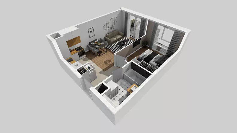 2 pokoje, mieszkanie 40,06 m², piętro 7, oferta nr C/53, Przystanek Prądnik 2, Kraków, Prądnik Biały, Górka Narodowa, ul. Meiera