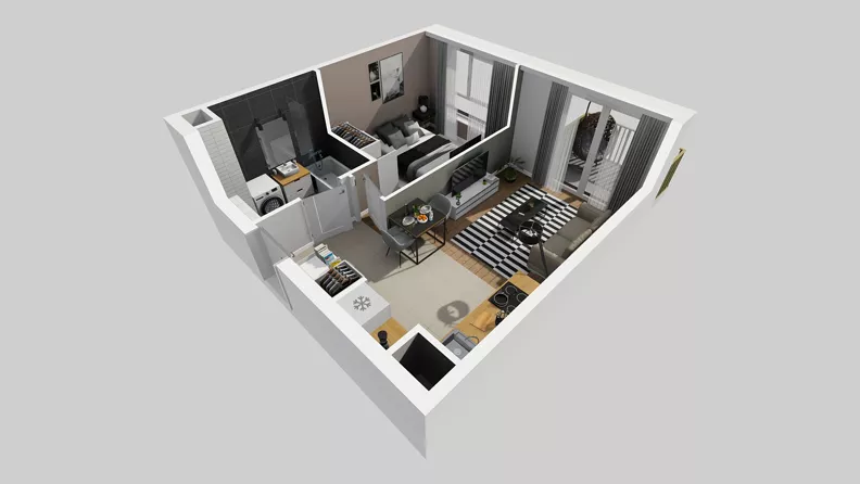 2 pokoje, mieszkanie 35,60 m², piętro 1, oferta nr C/65, Przystanek Prądnik 2, Kraków, Prądnik Biały, Górka Narodowa, ul. Meiera