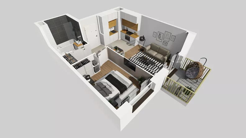 2 pokoje, mieszkanie 39,28 m², piętro 3, oferta nr C/72, Przystanek Prądnik 2, Kraków, Prądnik Biały, Górka Narodowa, ul. Meiera